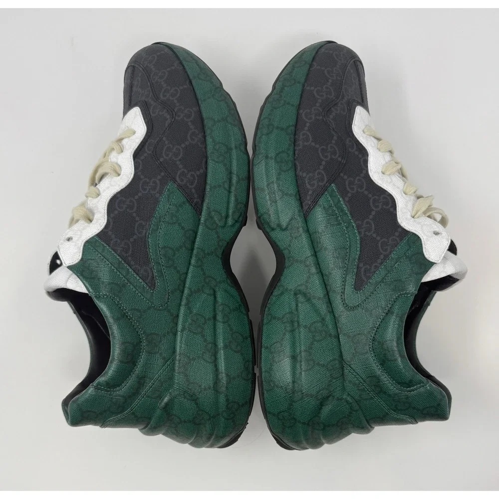 Gucci Rhyton GG Monogram Sneaker Green/Black Size 12 US 11 Gucci